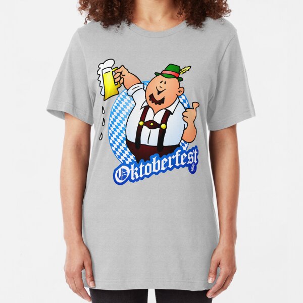 Oktoberfest - man in lederhosen Slim Fit T-Shirt