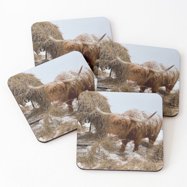Item preview, Scottish Highland Cattle Cow in snow 2736 designed and sold by SaarelaHighland.