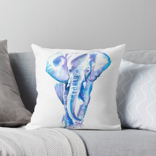 Item preview, Watercolour Blue and Purple Elephant  designed and sold by What-Katy-Loved.
