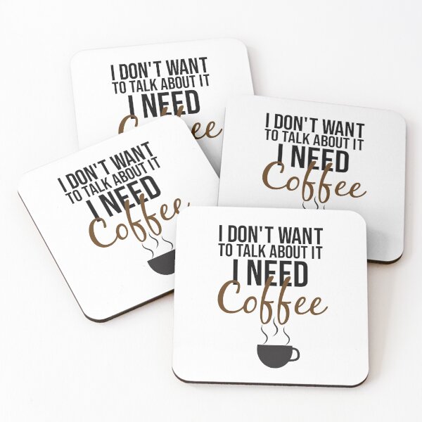 Item preview, I don't want to talk about it i need coffee, Café macchiato caffeine, coffee, coffee shops, Coffea designed and sold by adjamine.