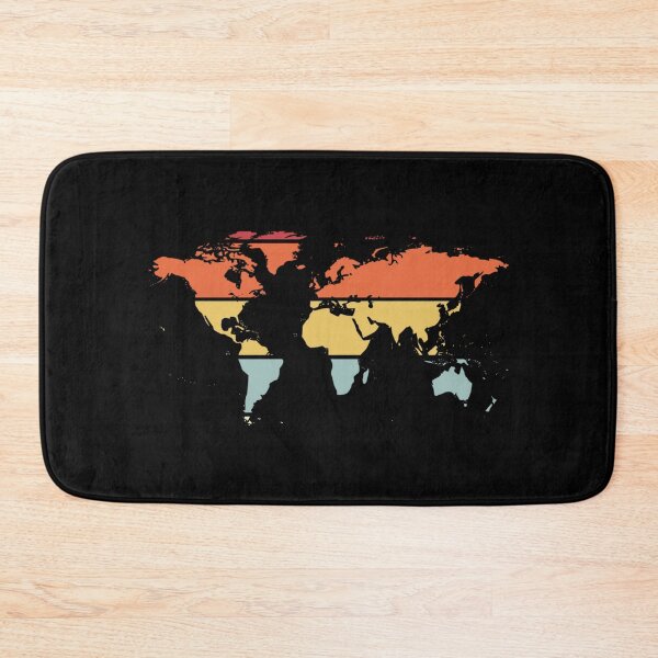 Item preview, World Map Color Retro Background designed and sold by Kiki Art.