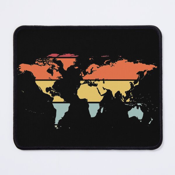 Item preview, World Map Color Retro Background designed and sold by Kiki Art.