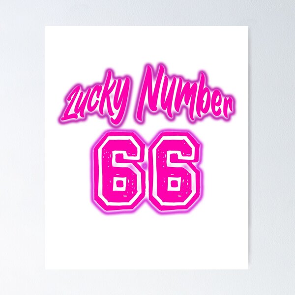 Item preview, Pink Lucky Number 66 designed and sold by swiftjace.