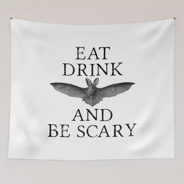 Item preview, Eat Drink And Be Scary (Black) designed and sold by superdumb70.