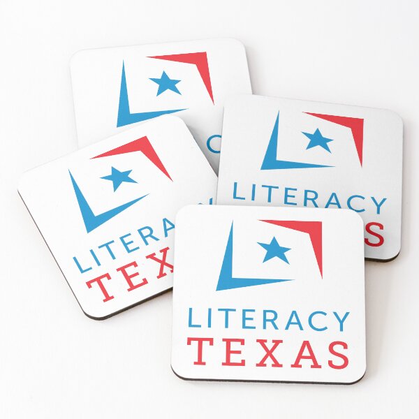 Item preview, Logotipo de Literacy Texas (rojo y azul, retrato) designed and sold by LiteracyTexas.