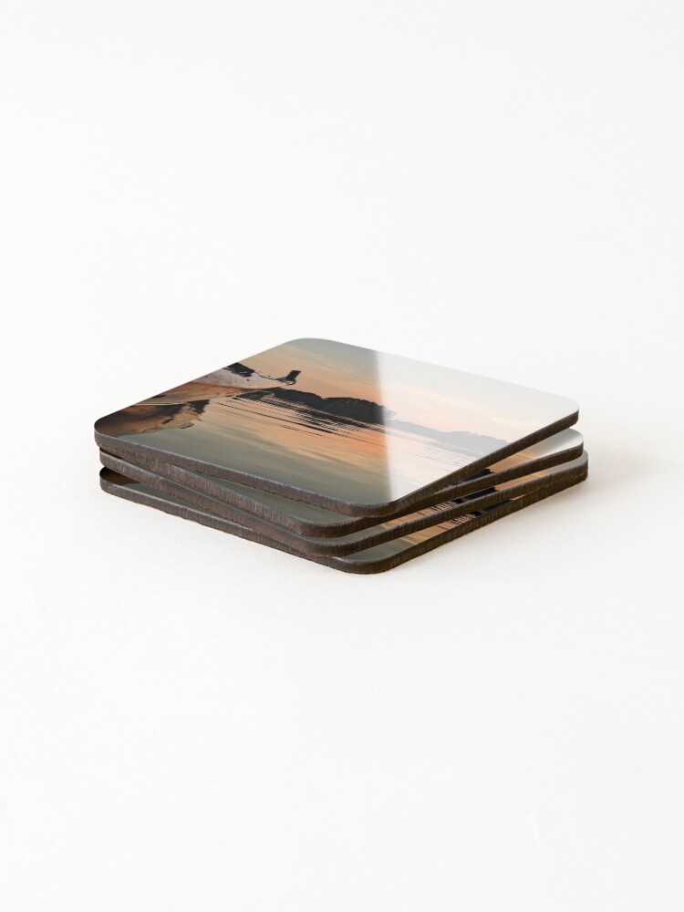 Thumbnail 4 of 5, Coasters (Set of 4), Kayak Sunset designed and sold by RScaptor.