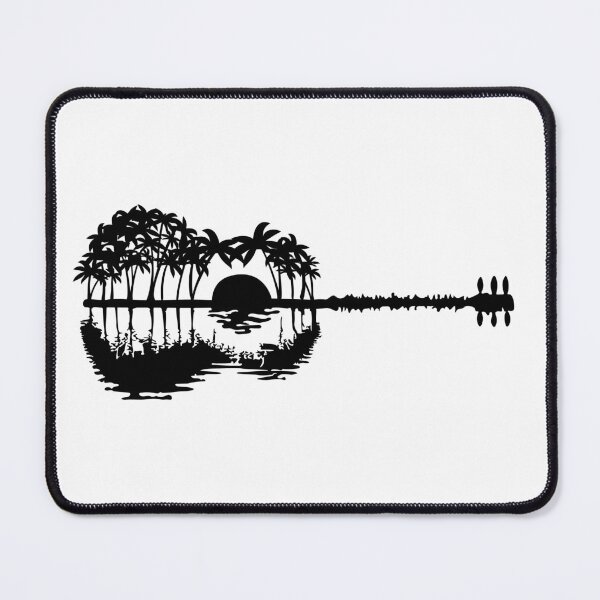 Item preview, Palm tree guitar island sunset logo designed and sold by HipMadeArt.