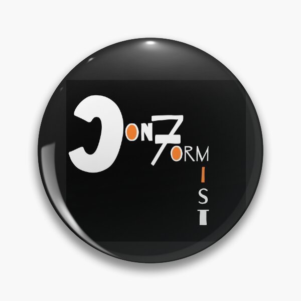 Item preview, S.O.I.L Signs- Conformist: White with Orange on Black designed and sold by TheSignsofSOIL.