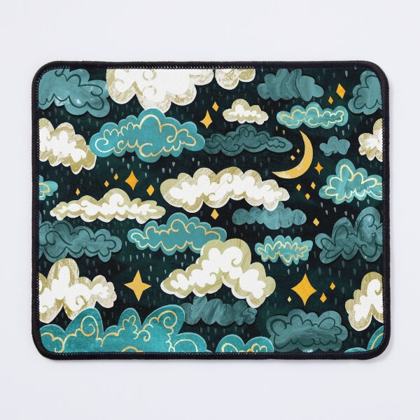 Item preview, Midnight Rainclouds - Golden Lining designed and sold by TigaTiga.