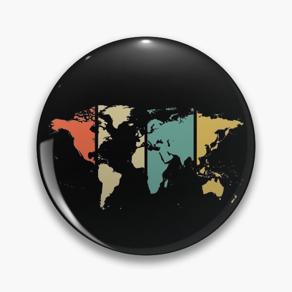 Item preview, World Map Retro Color Background designed and sold by Kiki Art.
