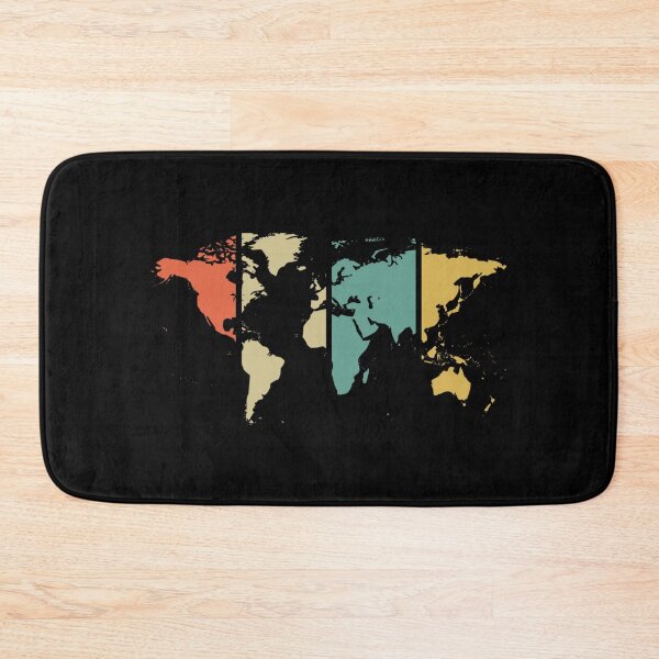 Item preview, World Map Retro Color Background designed and sold by Kiki Art.