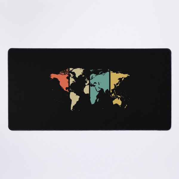 Item preview, World Map Retro Color Background designed and sold by Kiki Art.