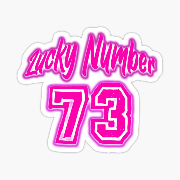 pink-lucky-number-73-sticker-for-sale-by-swiftjace-redbubble