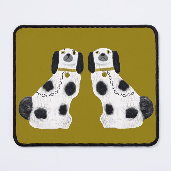 Item preview, Pair of Staffordshire dogs on ochre designed and sold by marthaseahorse.