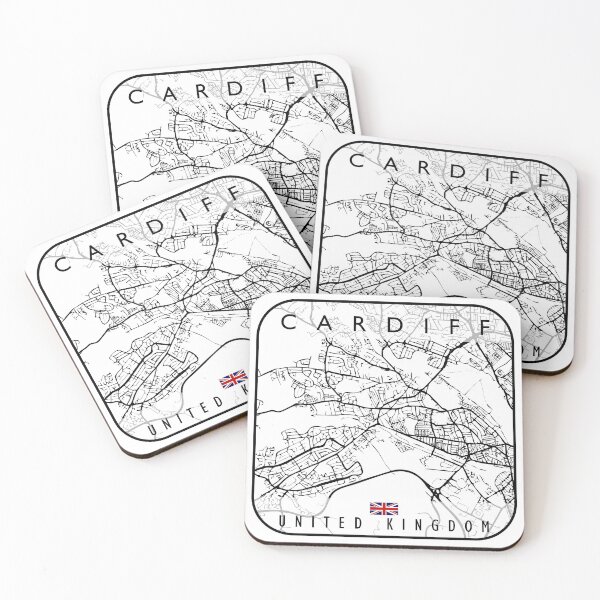 Item preview, CARDIFF MAP UNITED KINGDOM designed and sold by hatimelhag.
