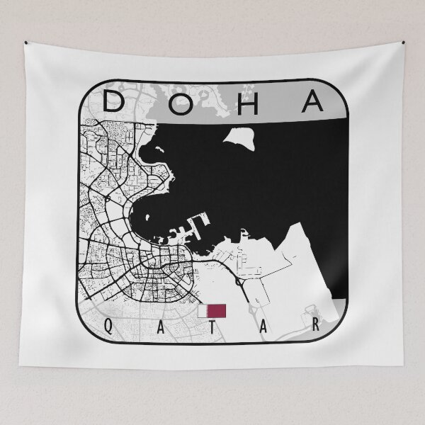 Item preview, DOHA MAP QATAR designed and sold by hatimelhag.