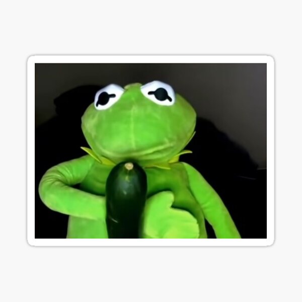 "Kermit and his zucch" Sticker by affafy Redbubble