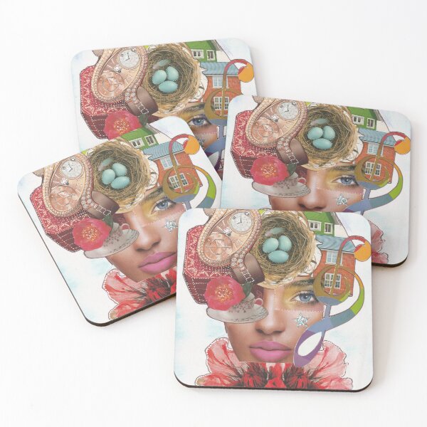 Item preview, Fine Art Print Pop-culture Woman Face Collage ¨What´s On Your Mind¨ . designed and sold by Artsymirveras.