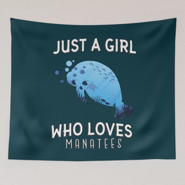 Item preview, Just A Girl Who Loves Manatees designed and sold by PlusPlayStore.
