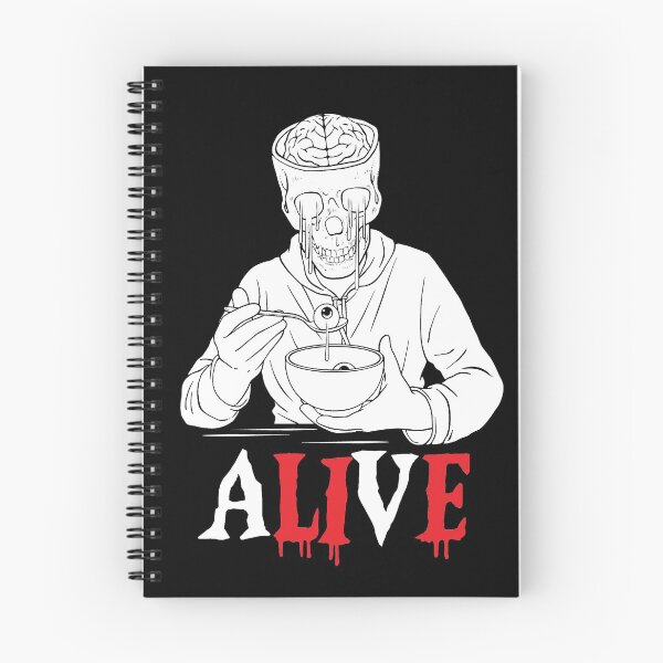 Item preview, Alive Lie Skeleton Man Eating Bowl of Eyeballs designed and sold by SpreadForSatan.