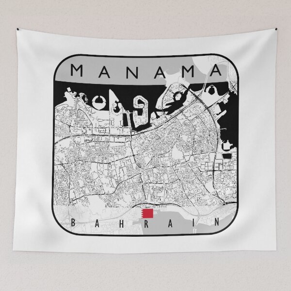 Item preview, MANAMA MAP BAHRAIN designed and sold by hatimelhag.