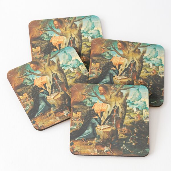 Item preview, The temptation of St Anthony medieval painting designed and sold by Vintage Designs +.