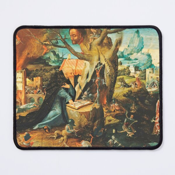 Item preview, The temptation of St Anthony medieval painting designed and sold by Vintage Designs +.