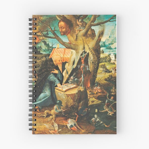 Item preview, The temptation of St Anthony medieval painting designed and sold by Vintage Designs +.