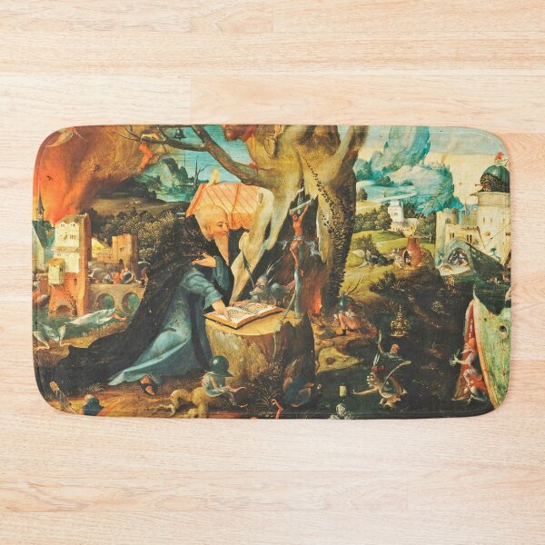 Item preview, The temptation of St Anthony medieval painting designed and sold by Vintage Designs +.