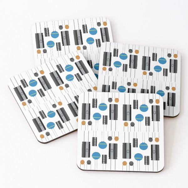 Item preview, Electronic components collage designed and sold by EngineersArt.
