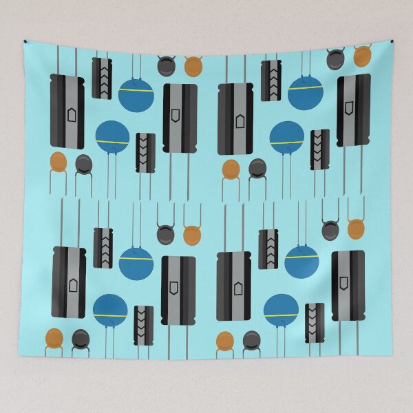 Item preview, Electronic components collage designed and sold by EngineersArt.