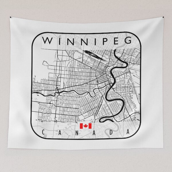 Artikelvorschau, WINNIPEG KARTE KANADA entworfen und verkauft von hatimelhag.