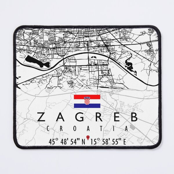 Artikelvorschau, ZAGREB KARTE KROATIEN entworfen und verkauft von hatimelhag.