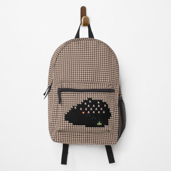 Item preview, Houndstooth Invaders (beige) designed and sold by NinusAndMisiu.