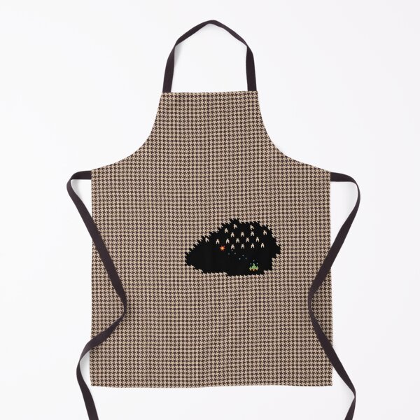 Item preview, Houndstooth Invaders (beige) designed and sold by NinusAndMisiu.