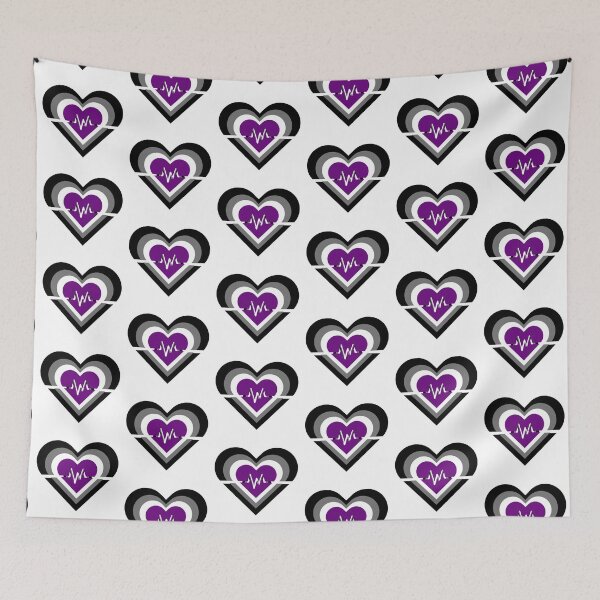 Item preview, Pride Flag Hearts - Asexual designed and sold by thesassypanda.