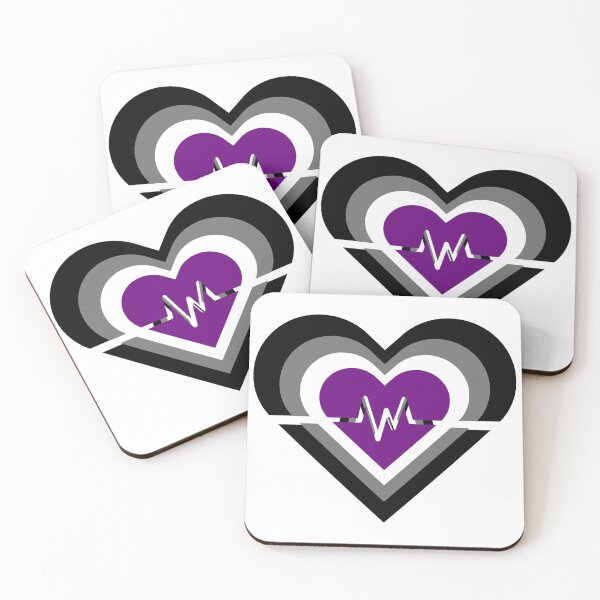 Item preview, Pride Flag Hearts - Asexual designed and sold by thesassypanda.