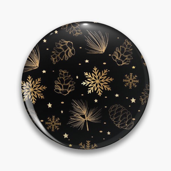 Item preview, Patrón de Navidad decorativo negro y dorado designed and sold by Sapphire  Creatives.