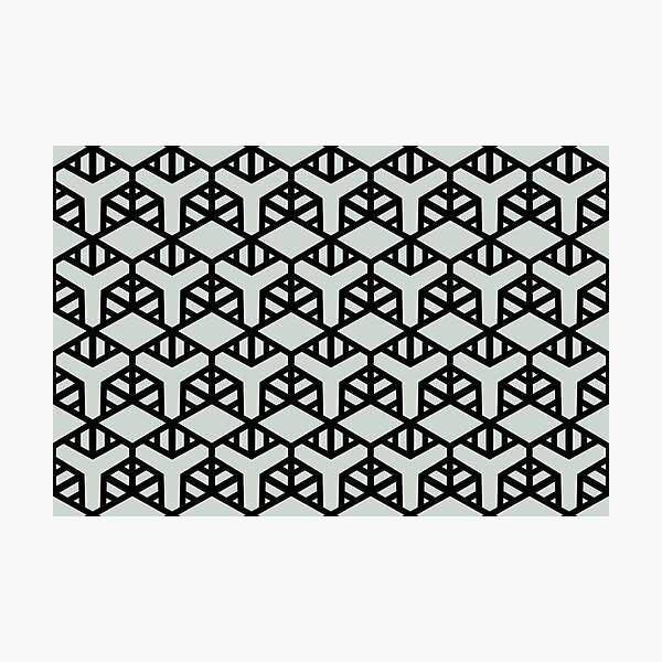 Item preview, Patrón de mosaico en forma de verde pastel y negro 2: tono que combina con el color del año 2022 de Behr Breezeway MQ3-21 designed and sold by ColorOfTheYears.