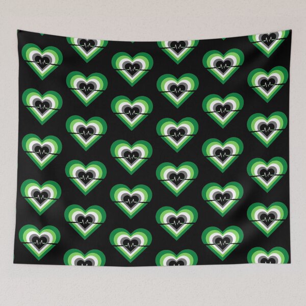 Item preview, Pride Flag Hearts - Aromantic designed and sold by thesassypanda.