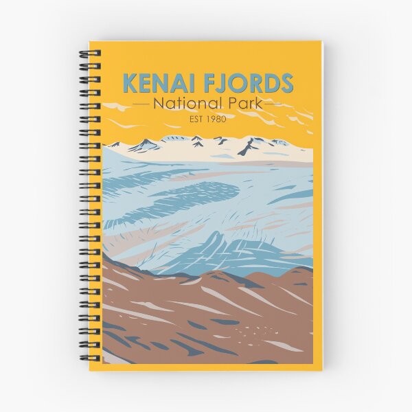 Item preview, Kenai Fjords National Park Harding Icefield Alaska Vintage designed and sold by KrisSidDesigns.