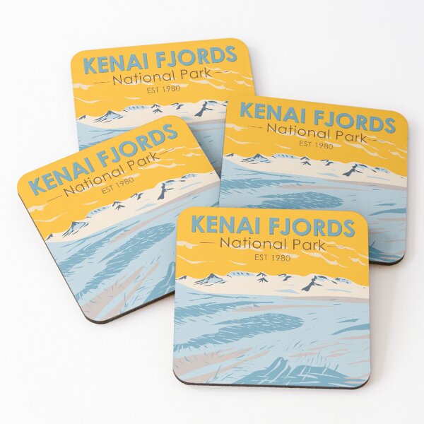Item preview, Kenai Fjords National Park Harding Icefield Alaska Vintage designed and sold by KrisSidDesigns.