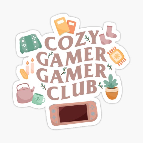 Cozy Gamer Gamer Club Pegatina