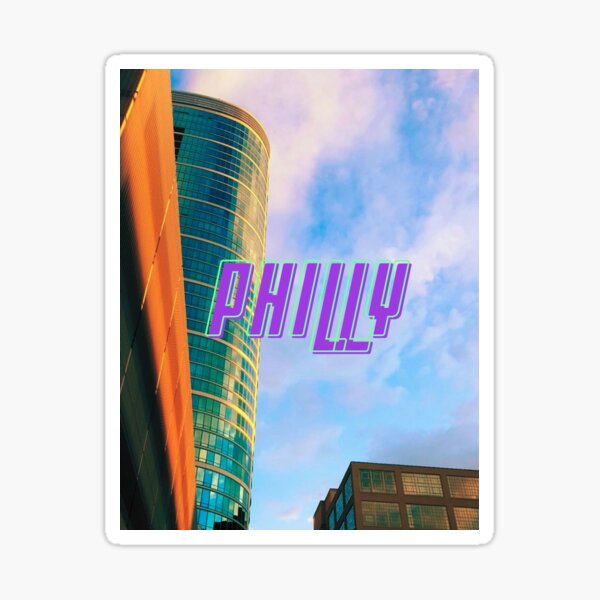 Sunset In Market Street Philly Sticker