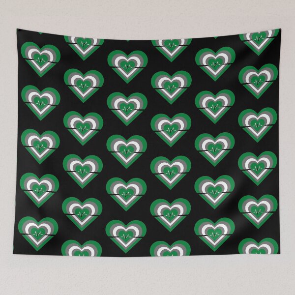 Item preview, Pride Flag Hearts - Greyromantic designed and sold by thesassypanda.