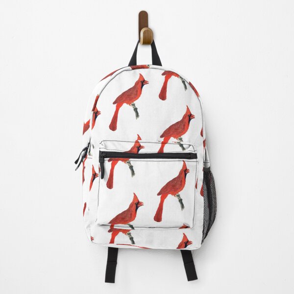 Item preview, Oil Painting Red Cardinal on White Background - Drawing Portrait of Bird designed and sold by Aenota.