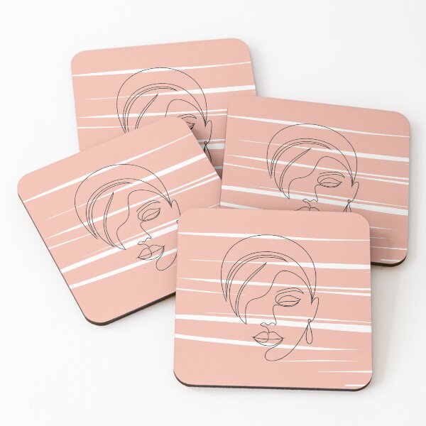 Item preview, Aesthetic Female Face One Line Art Drawing designed and sold by JooArtPrints  ★★★★★.