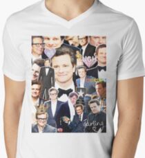 colin firth collage Men's V-Neck T-Shirt