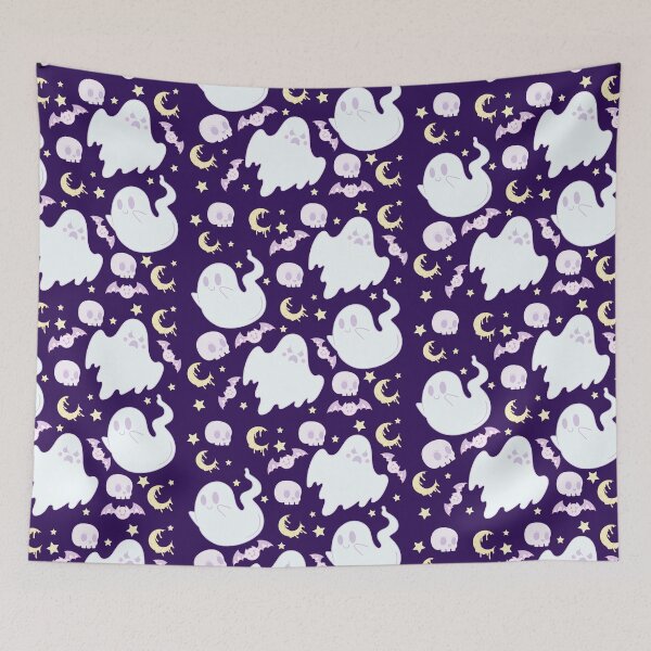 Item preview, Cute Purple Ghost Pattern designed and sold by Preslava Genova.