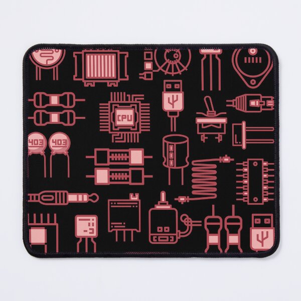 Item preview, Graphic Electronic components collage designed and sold by EngineersArt.